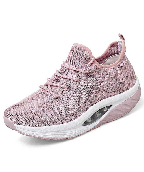 Pink texture pattern rocker bottom shoe sneaker | Womens rocker shoes ...