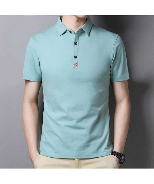 Green logo pattern pull over short sleeve polo | Mens polo shirts ...