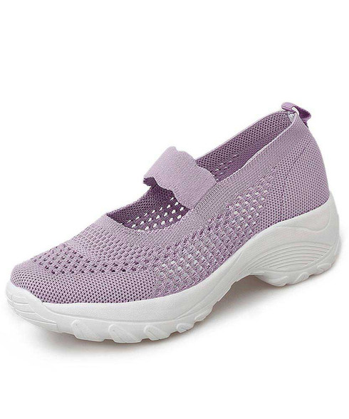 Pink hollow slip on double rocker bottom sneaker | Womens rocker shoes ...
