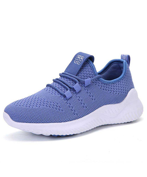 Blue number 55 print flyknit casual shoe sneaker | Womens sneakers ...