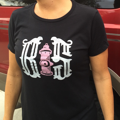 Ladies BS Pink Hydrant Crew Neck