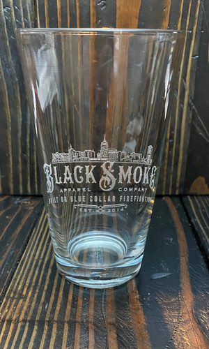 Black Smoke Pint Glass