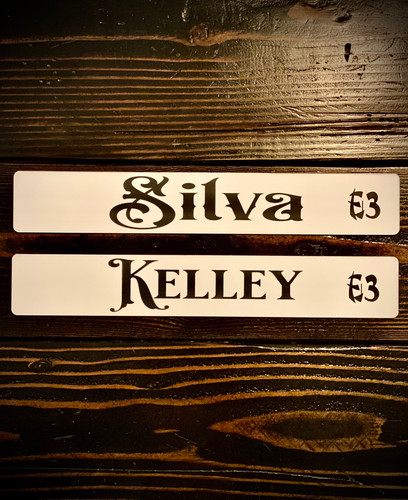 Black Smoke Name Plate 2 inch 