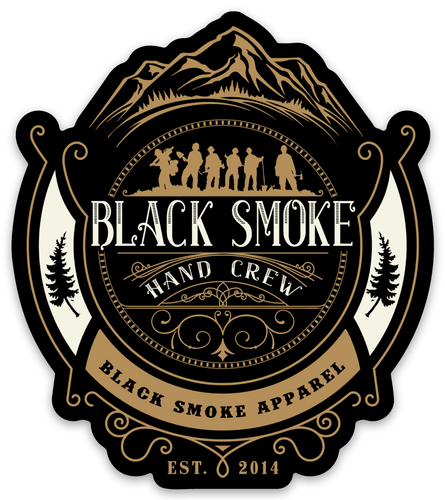 Black Smoke Hand Crew Sticker