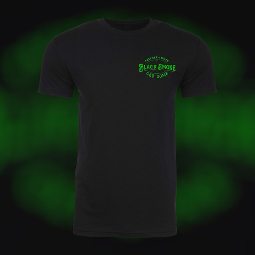 No Luck Needed Train Grn Blk Tee