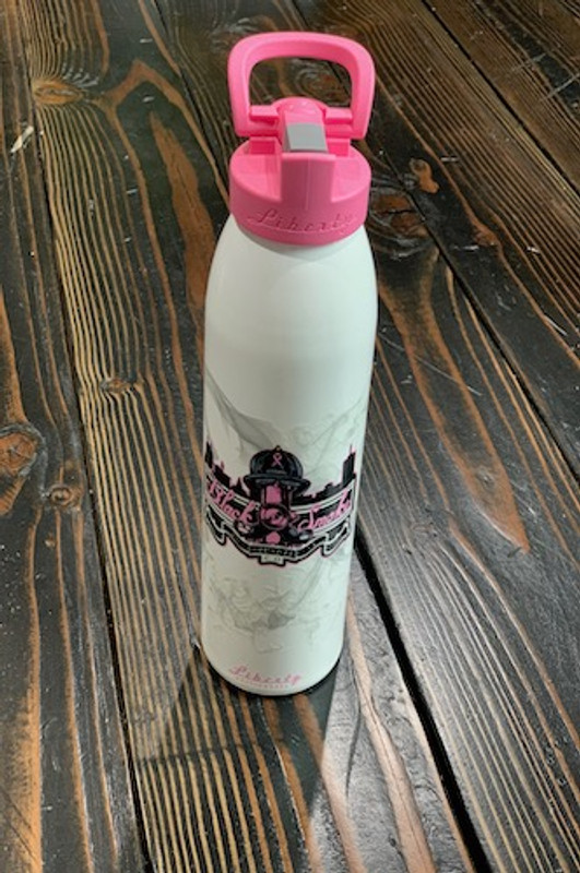 Pink Fearless City Scape Sports Bottle