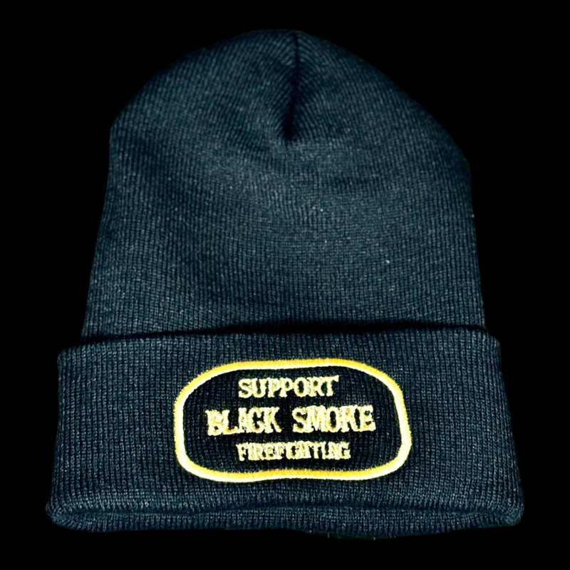 Support Black Smoke Firefighting Beanie