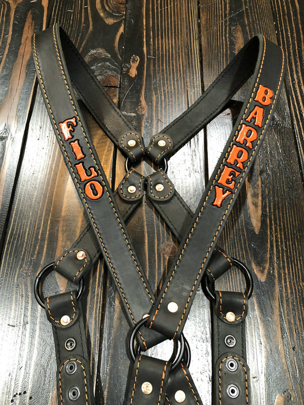 Boston Leather H Back Firefighter Suspenders