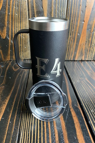 Laser Engraved RTIC Travel Mug - 16 oz - Graphite