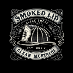 Smoked Lid Clean Mustache Sticker