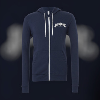 Black Smoke Font Zip Up Hoodie NB
