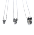 Pewter Skull Necklace - Plain Finish All sizes