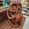 Hand Carved Octopus Skull - Thumbnail