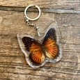 Red Lacewing Butterfly Keychain