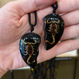 Black Heart Pair Scorpion Necklaces
