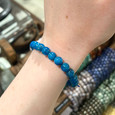 Blue Apatite Beaded Bracelet