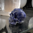 Lapis Lazuli - Carved Stone Skull (Medium)