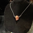 Fire Opal - Skull Necklace