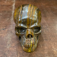 Tiger's Eye in Matrix - Carved Stone Skull