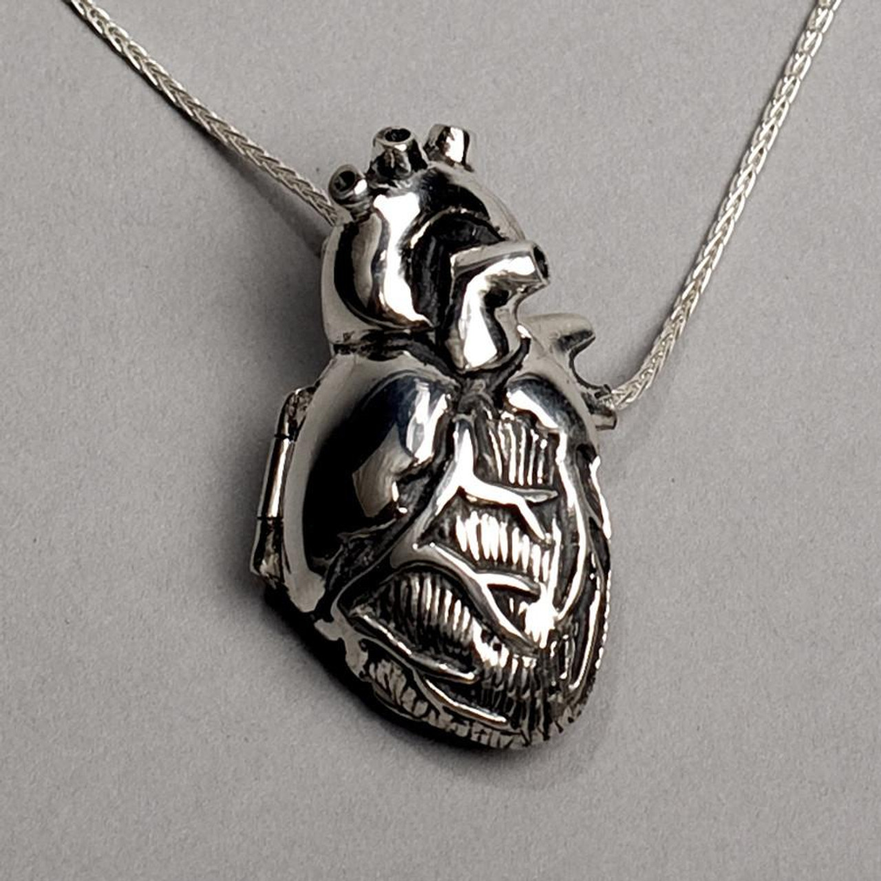 Heart Locket Necklace Sterling Silver