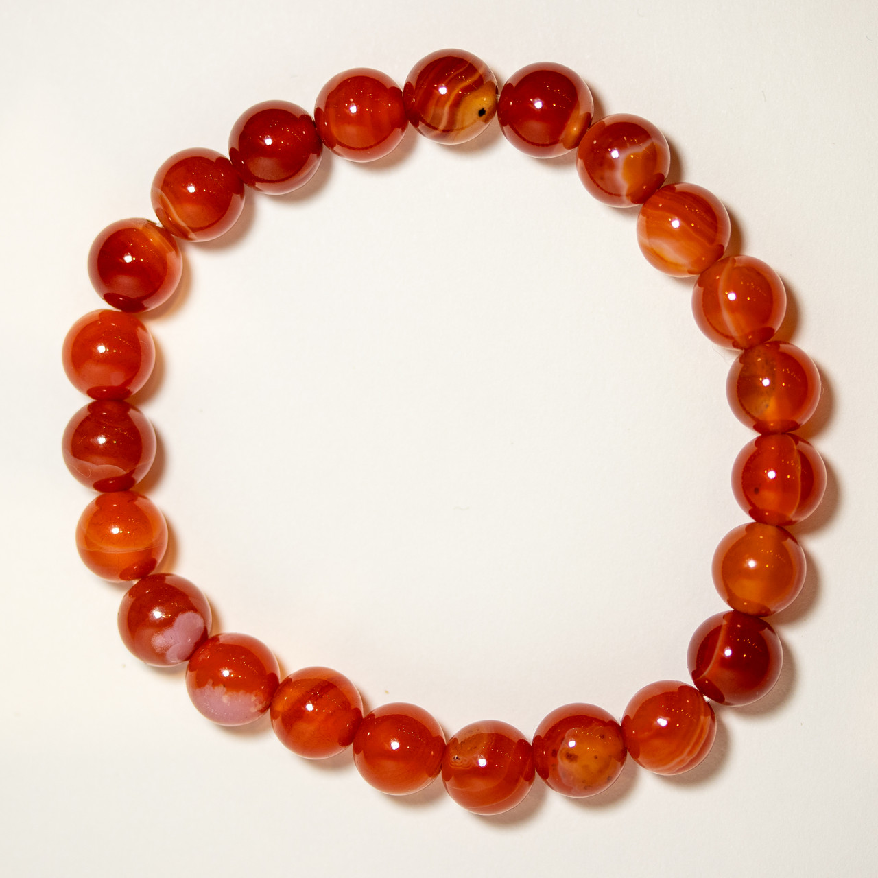 Carnelian Agate Beaded Bracelet | Evolution Store display picture 2