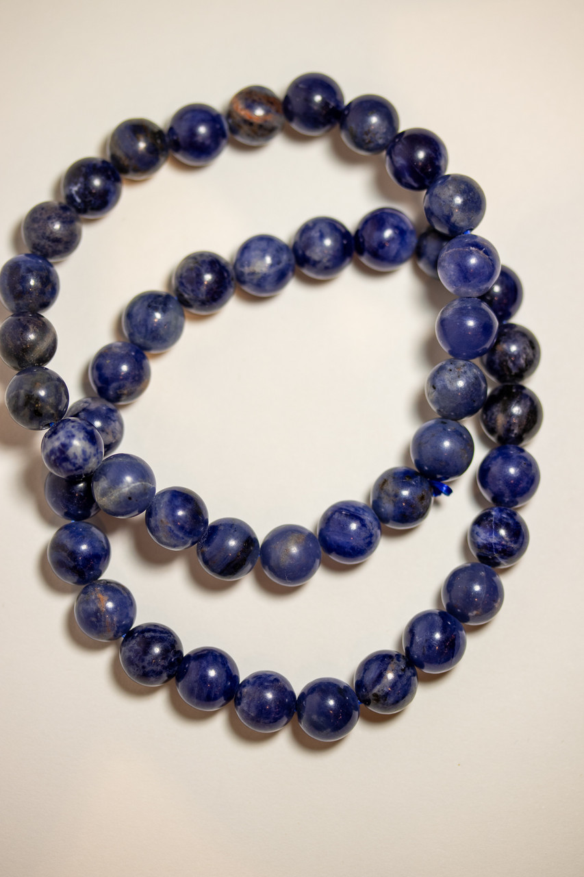 Bracelet En Perles Carrées De Sodalite - Bleu - Marque Naturosphère - Neuf Avec étiquettes