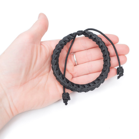 Cobra Vertebrate Bracelet - Black in Hand