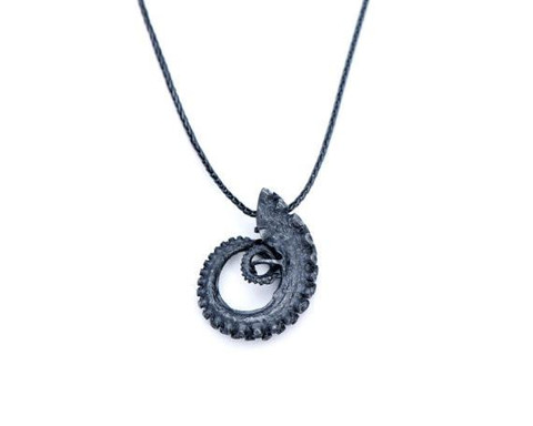 Large Silver Tentacle Necklace - Thumbnail