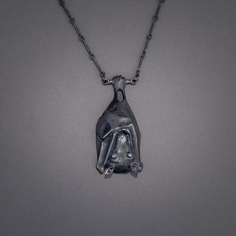 South American Fruit Bat Necklace - Thumbnail