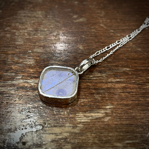 Morpho Sulkowskyi  Butterfly Necklace - Mini Geometric Pendant
