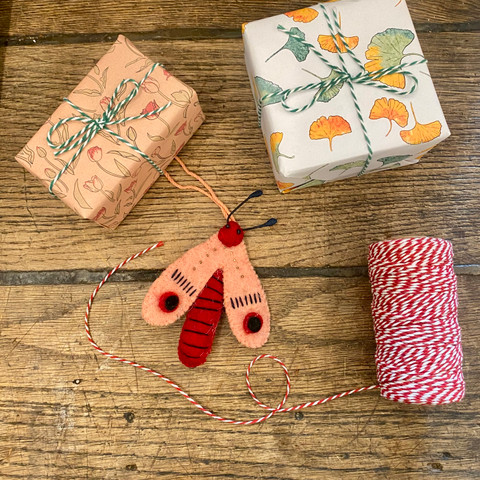 Copy of Copy of Felt Ornament Moth - Pink