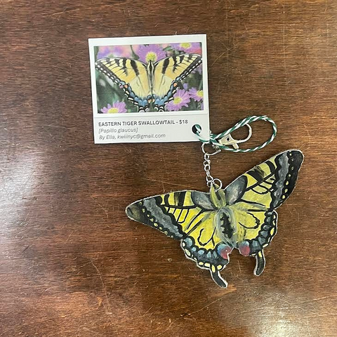 Ella Bonallack Felt Keychain - Easter Tiger Swallowtail Butterfly (A)