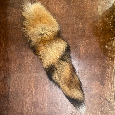 Red Fox Tail Keychain