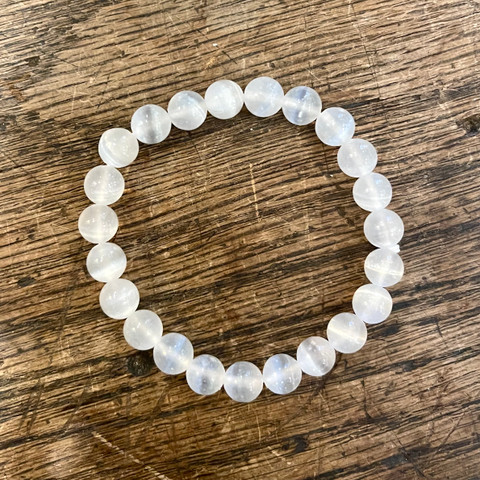 Selenite Beaded Bracelet