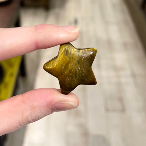 Tiger's Eye - Carved Stone Star