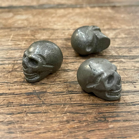 Pyrite - Carved Stone Skull