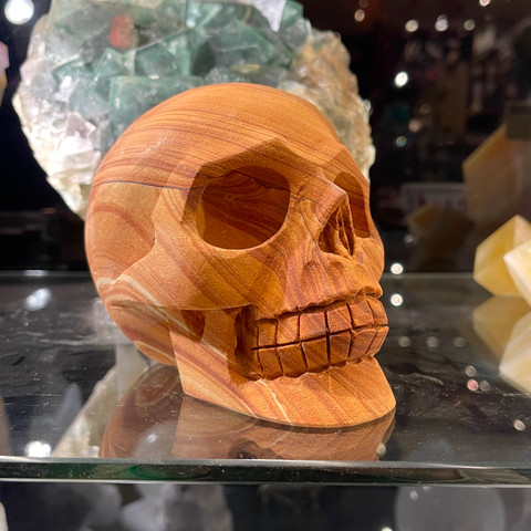 Picture Sandstone - Carved Stone Skull