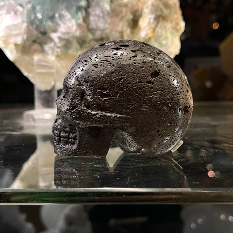 Volcanic Rock - Carved Stone Skull