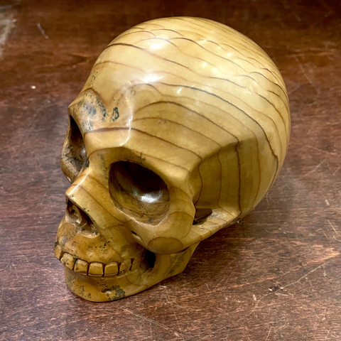 Picture Jasper Large - Carved Stone Skull