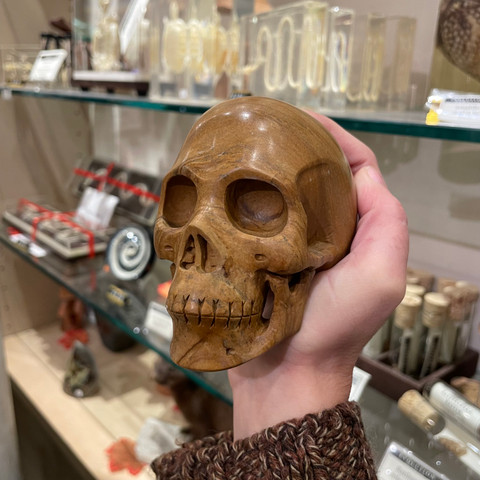 Picture Jasper Small - Carved Stone Skull