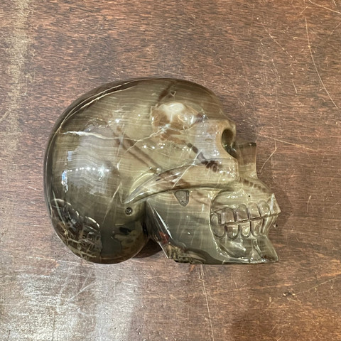 Generic Jasper Large - Carved Stone Skull