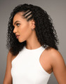 Feme 2-in-1 Human Hair Alyssa half wig - side view of hair down
