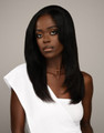 Feme 2-in-1 Human Hair Mia half wig - side view of hair down