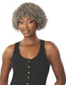 Outre Fab & Fly Grey Glamour Randy short human hair wig front view