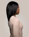 Woman wearing Feme Collection HD Lace Wig Human Hair Bob side view