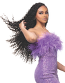 Woman wears Premium Too Feather Crochet Deep