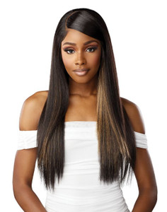 Sensationnel Bare Lace Unit 1 Wig - long, layered smooth style - front view