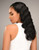 Feme 2-in-1 Human Hair Chantel half wig - side view of hair down