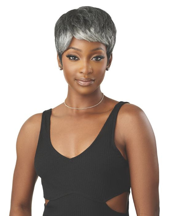 Outre Fab & Fly Arlette human hair pixie wig front view