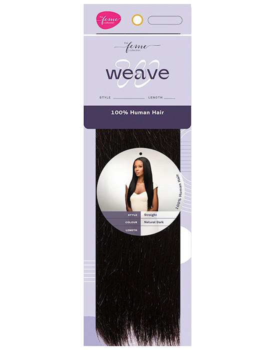 Packaging of Feme Human Hair Weave Straight